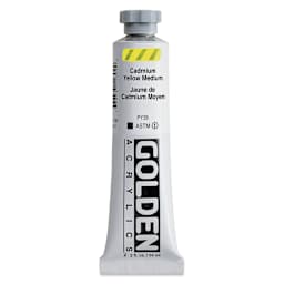 Golden Heavy Body Artist Acrylics - Cadmium Yellow Medium, 2 oz Tube