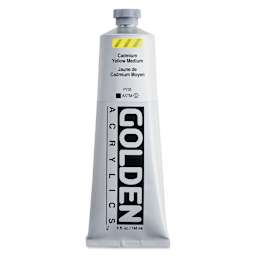 Golden Heavy Body Artist Acrylics - Cadmium Yellow Medium, 5 oz Tube