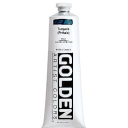 Golden Heavy Body Artist Acrylics - Turquoise (Phthalo), 5 oz Tube