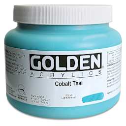 Golden Heavy Body Artist Acrylics - Cobalt Teal, 32 oz
