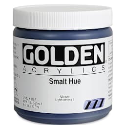 Golden Heavy Body Artist Acrylics - Smalt Hue, 8 oz Jar