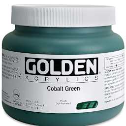 Golden Heavy Body Artist Acrylics - Cobalt Green, 32 oz Jar