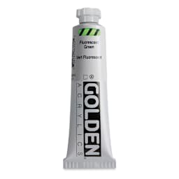 Golden Heavy Body Artist Acrylics - Fluorescent Green, 2 oz Tube