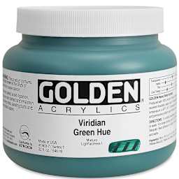Golden Heavy Body Artist Acrylics - Viridian Green Hue, 32 oz Jar