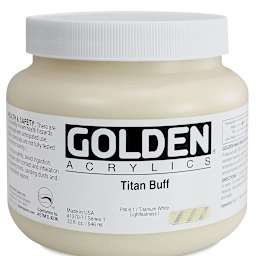 Golden Heavy Body Artist Acrylics - Titanium Buff, 32 oz Jar