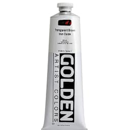 Golden Heavy Body Artist Acrylics - Transparent Brown Iron Oxide, 5 oz tube