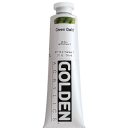 Golden Heavy Body Artist Acrylics - Green Gold, 2 oz Tube