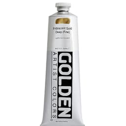 Golden Heavy Body Artist Acrylics - Iridescent Gold Deep (Fine), 5 oz tube