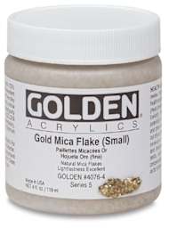 Golden Special Iridescent Acrylics - Gold Mica Flake (Small), 4 oz