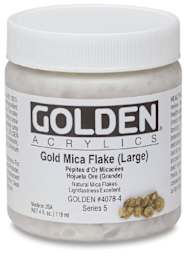 Golden Special Iridescent Acrylics - Gold Mica Flake (Large), 4 oz