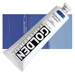 Golden Heavy Body Artist Acrylic - Cerulean Blue Chromium, 5 oz Tube and swatch