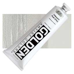 Golden Heavy Body Artist Acrylic - Iridescent Pearl (Fine), 5 oz tube and swatch