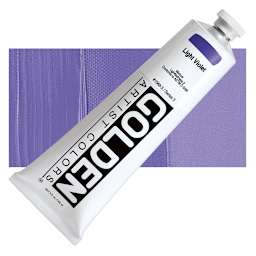 Golden Heavy Body Artist Acrylic - Light Violet, 5 oz tube and swatch