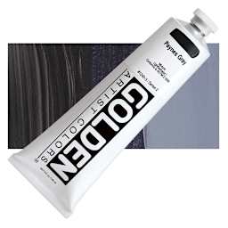 Golden Heavy Body Artist Acrylic - Paynes Gray, 5 oz Tube and swatch