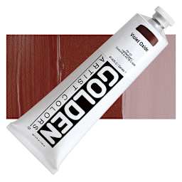 Golden Heavy Body Artist Acrylic - Violet Oxide, 5 oz tube and swatch