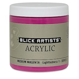 Blick Artists' Acrylic - Medium Magenta, 8 oz jar