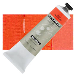 Blick Artists' Acrylic - Indo Orange Red, 4.65 oz tube and swatch