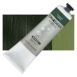 Blick Artists' Acrylic - Hooker's Green, 4.65 oz tube and swatch
