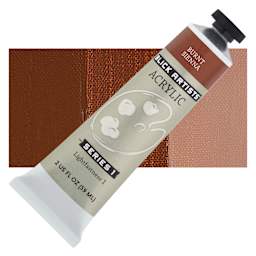 Blick Artists' Acrylic - Burnt Sienna, 2 oz tube and swatch