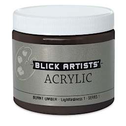 Blick Artists' Acrylic - Burnt Umber, 16 oz jar