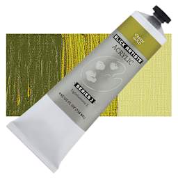 Blick Artists' Acrylic - Green Gold, 4.65 oz tube and swatch