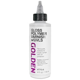 Golden Acrylic Polymer Varnish - Gloss, 4 oz bottle