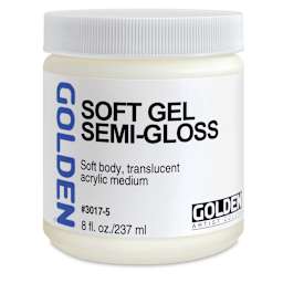 Golden Soft Acrylic Gel Medium - Semi-Gloss, 8 oz jar