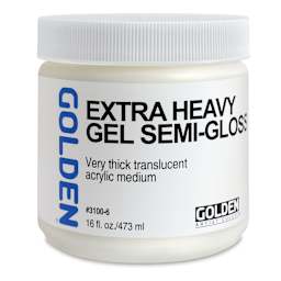 Golden Extra Heavy Acrylic Gel Medium - Semi-Gloss, 16 oz jar