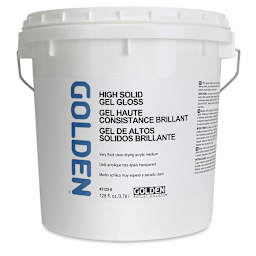 Golden High Solid Gel Medium - Gloss, 128 oz tub