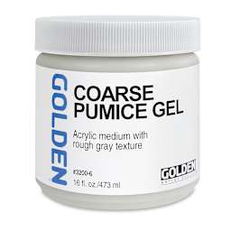Golden Pumice Gel Medium - Coarse, 16 oz jar