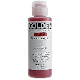 Golden Fluid Acrylics - Quinacridone Red, 4 oz bottle