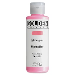 Golden Fluid Acrylic - Light Magenta, 4 oz bottle