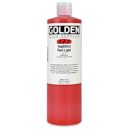 Golden Fluid Acrylics - Naphthol Red Light, 16 oz bottle