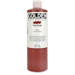Golden Fluid Acrylics - Red Oxide, 16 oz bottle
