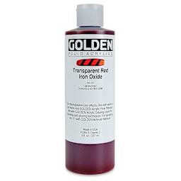 Golden Fluid Acrylics - Transparent Red Iron Oxide, 8 oz bottle