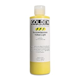 Golden Fluid Acrylics - Benzimidazolone Yellow Light, 8 oz bottle