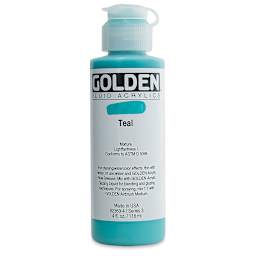 Golden Fluid Acrylics - Teal, 4 oz bottle