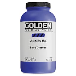 Golden Fluid Acrylic - Ultramarine Blue, 32 oz