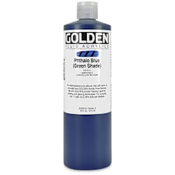 Golden Fluid Acrylics - Phthalo Blue (Green Shade), 16 oz bottle