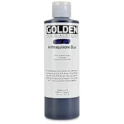 Golden Fluid Acrylics - Anthraquinone Blue, 8 oz bottle