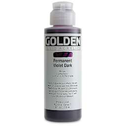 Golden Fluid Acrylics - Permanent Violet Dark, 4 oz bottle
