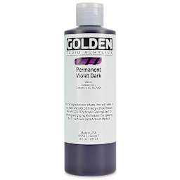 Golden Fluid Acrylics - Permanent Violet Dark, 8 oz bottle