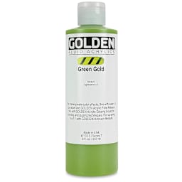 Golden Fluid Acrylics - Green Gold, 8 oz bottle