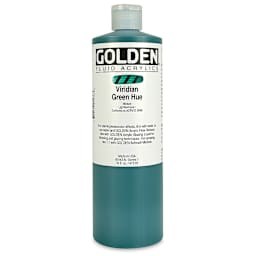 Golden Fluid Acrylics - Viridian Green Historical Hue, 16 oz bottle