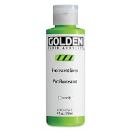 Golden Fluid Acrylic - Fluorescent Green, 4 oz bottle
