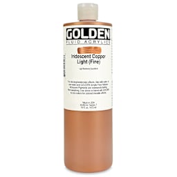 Golden Fluid Acrylics - Iridescent Copper Light (Fine), 16 oz  bottle