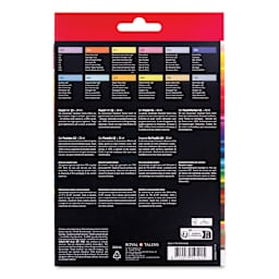 Amsterdam Standard Series Acrylics - Set of 12, Pastel, 20 ml Tubes back of package