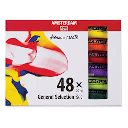 Amsterdam Standard Series Acrylics - General Selection, Set of 48, 20 ml Tubes (In packaging)