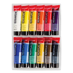 Amsterdam Standard Series Acrylics - Set of 12, General Colors, 20 ml Tubes set contents