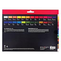 Amsterdam Standard Series Acrylics - Set of 24, General Colors, 20 ml Tubes back of package